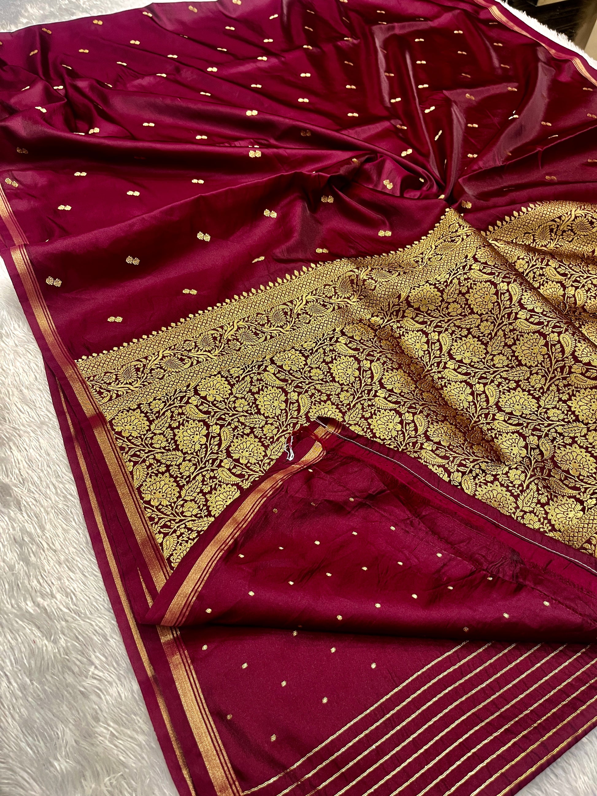 Fancy Tussar Silk Woven Buti Design Saree TS051