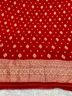 Banarasi Jacquard Zari Georgette Suit Dress – 3 Pc Set MSS24