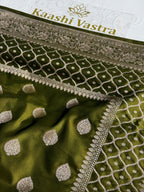 Mashru kataan Silk Zari Viewed Saree Ms18