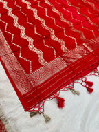 ✨ Banarasi Jacquard Gap Buti HO Silk 3-Piece Unstitched Dress Material MSS18