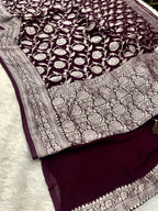 Banarsi Pure Natural Georgette Jaal Design Pattern VSG01