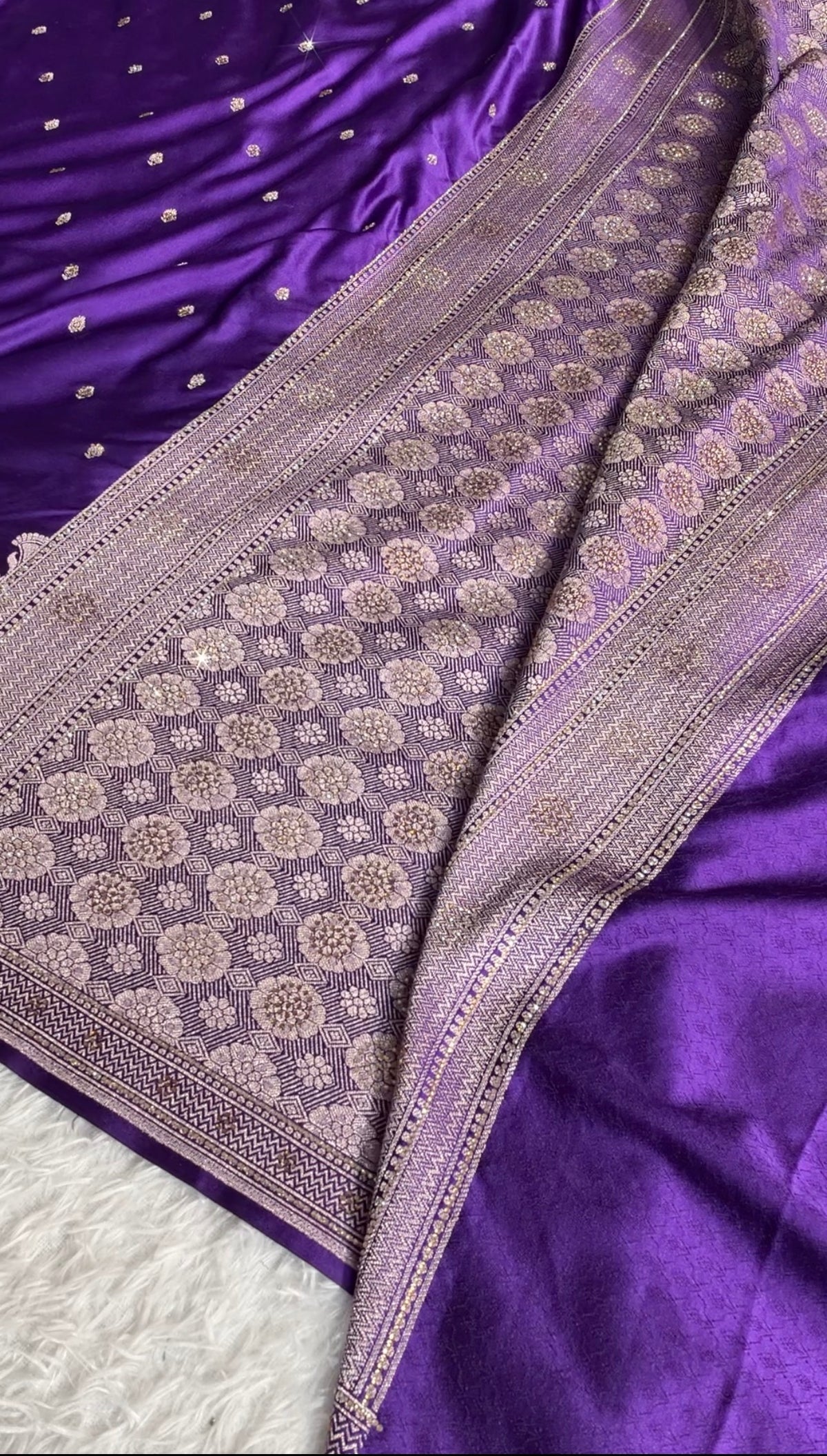 Mashru Kataan Silk Saree with Multicolour Tanchoi Weaving & Rich Zari Pallu | MKS869