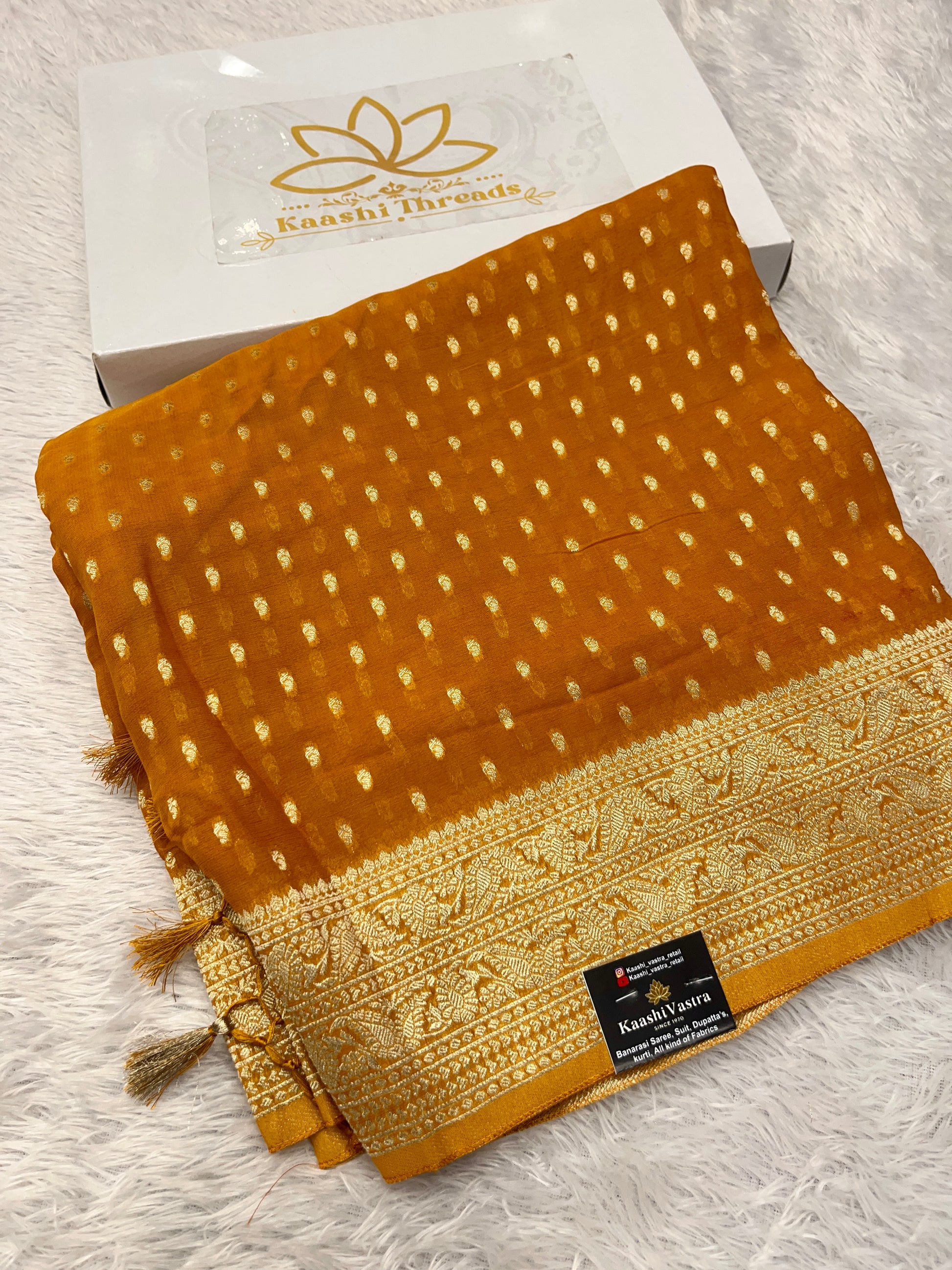 Banarsi Pure Natural Georgette Traditional chunni Design VSG03