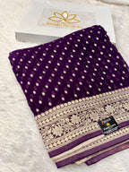 Banarsi Pure Natural Georgette Traditional Patti Buti  Design VSG05