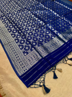 ✨ Banarasi Jacquard Gap Buti HO Silk 3-Piece Unstitched Dress Material MSS17
