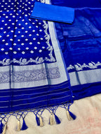 ✨ Banarasi Jacquard Gap Buti HO Silk 3-Piece Unstitched Dress Material MSS20