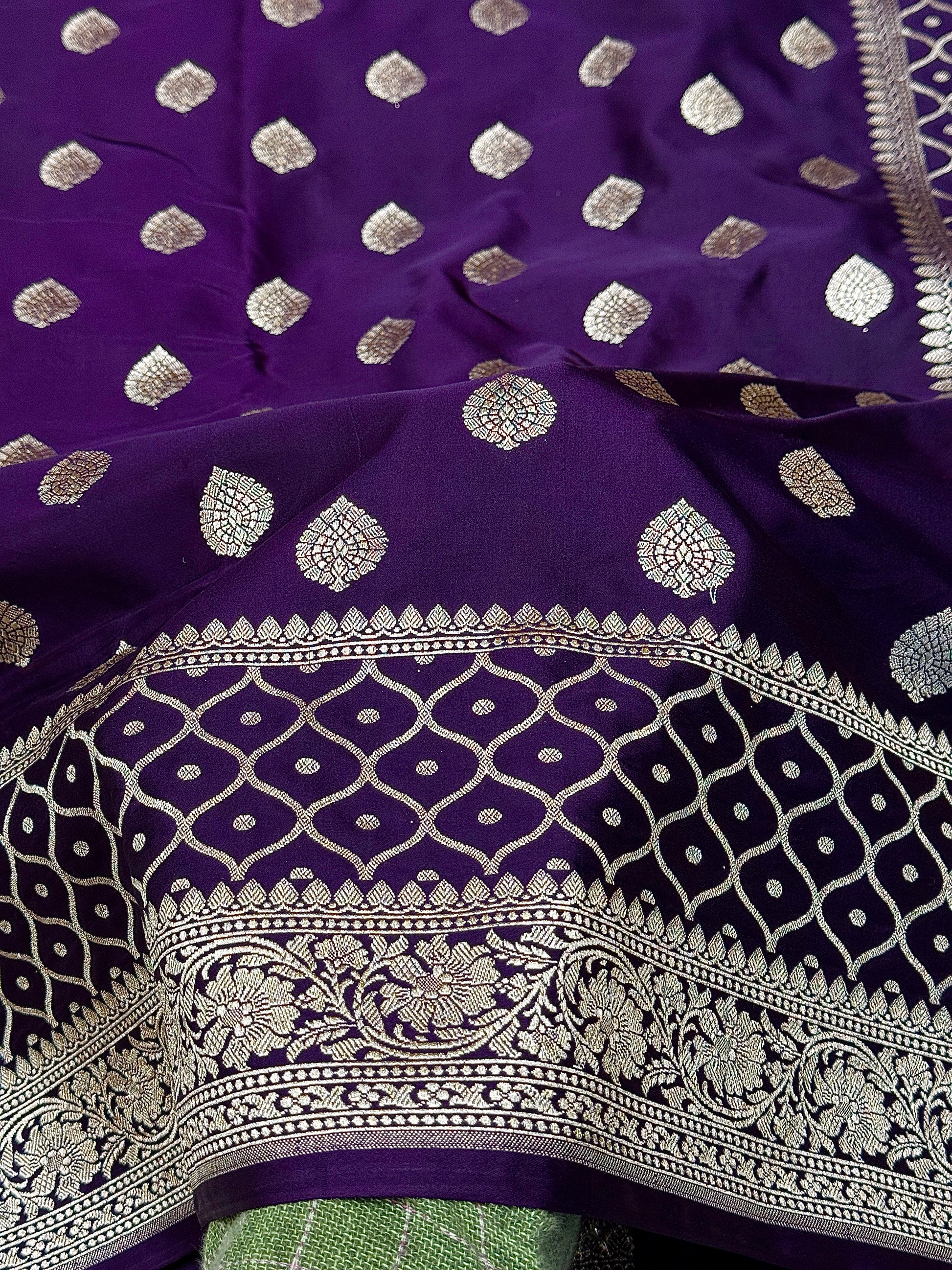 Mashru kataan Silk Zari Viewed Saree Ms18