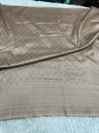 Pitch Banarasi Dupion Silk Saree with Embossed Antique Zari Weaving & Rich Antique Zari Pallu | STF111