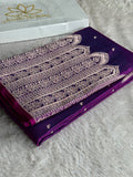Purple Magenta Dual Shade Mashru Kataan Silk Saree with Buta Woven Design & Rich Pallu | MKS663