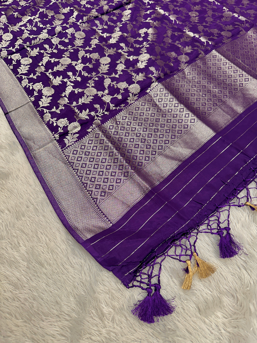 ✨ Banarasi Jacquard HO Silk 3-Piece Unstitched Dress Material MSS13