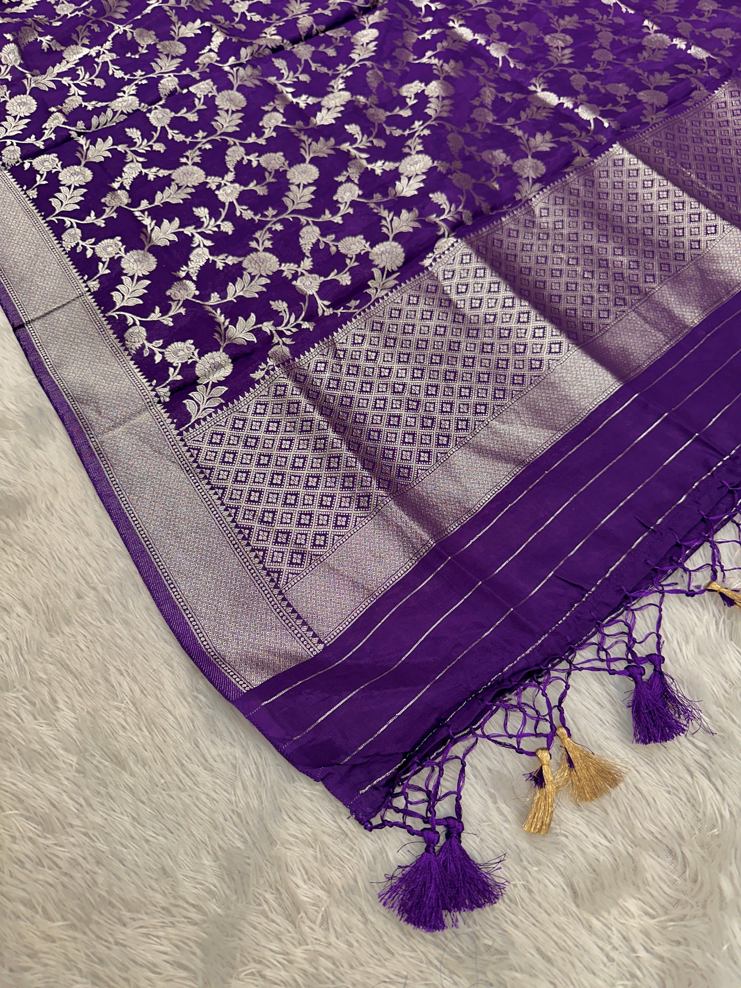 ✨ Banarasi Jacquard HO Silk 3-Piece Unstitched Dress Material MSS13