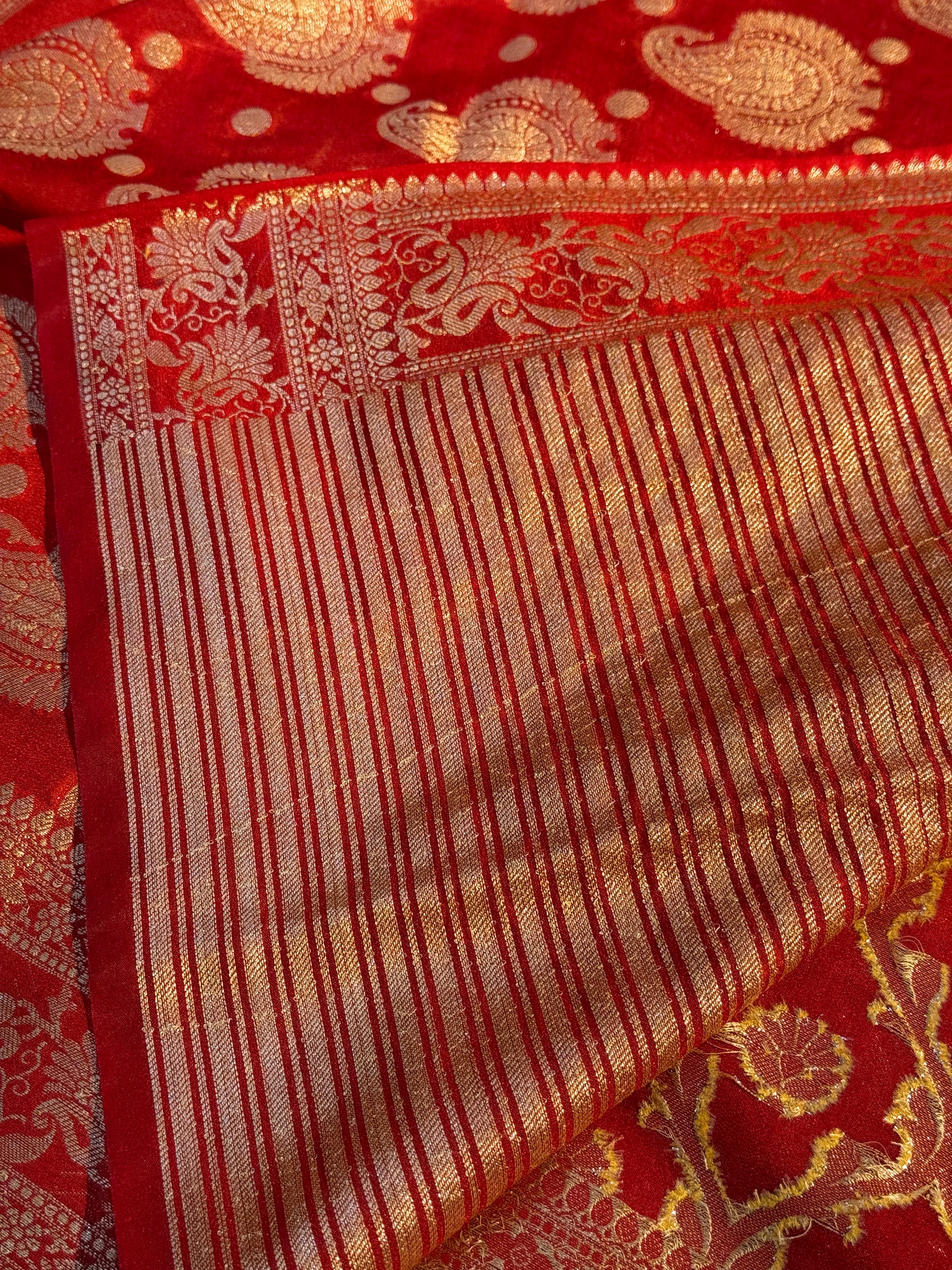 Semi Georgette Silk Saree Sm111
