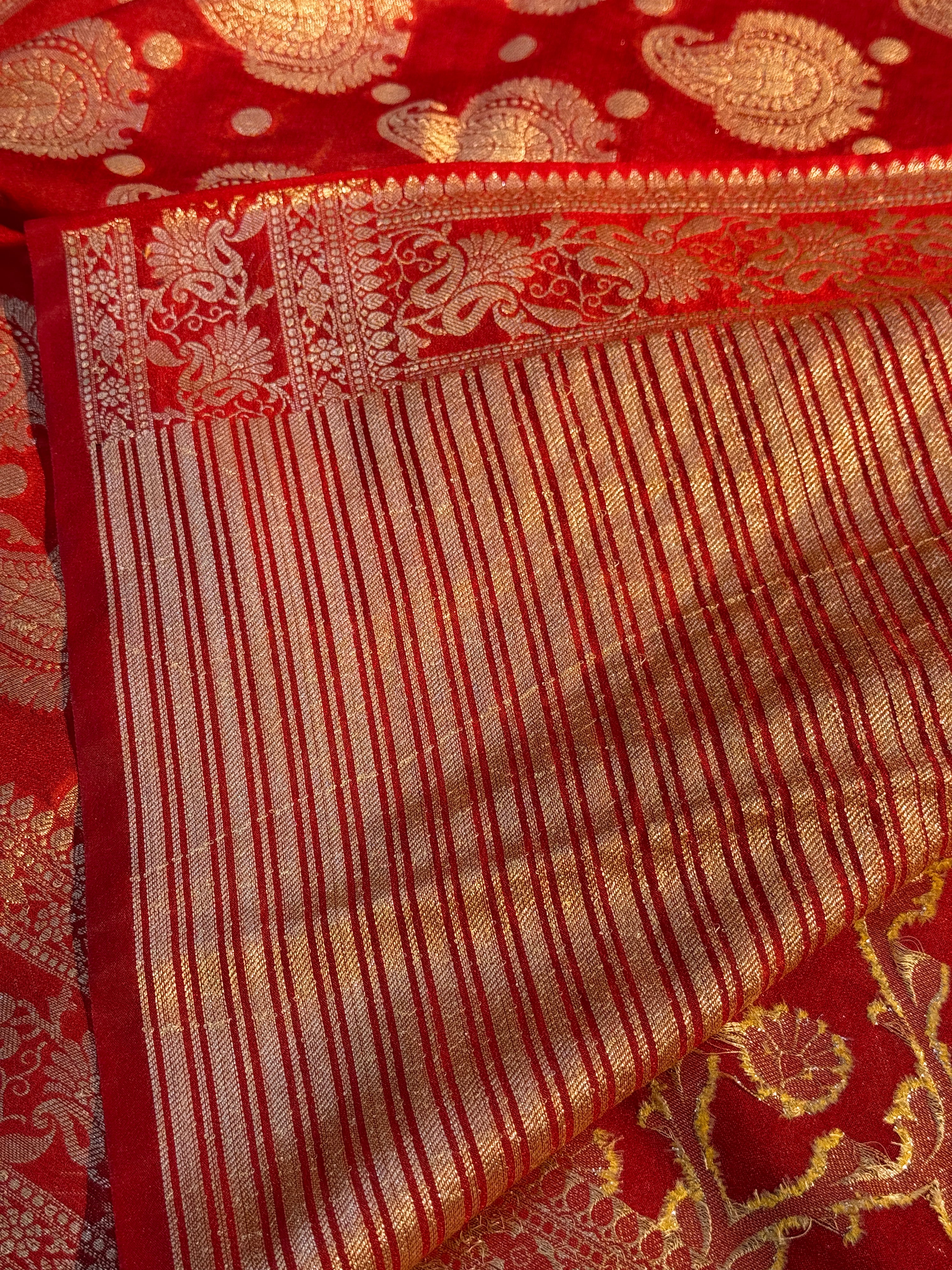 Semi Georgette Silk Saree Sm111
