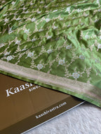 Light Color Shade Pista Mashru kataan Silk Saree MKS084