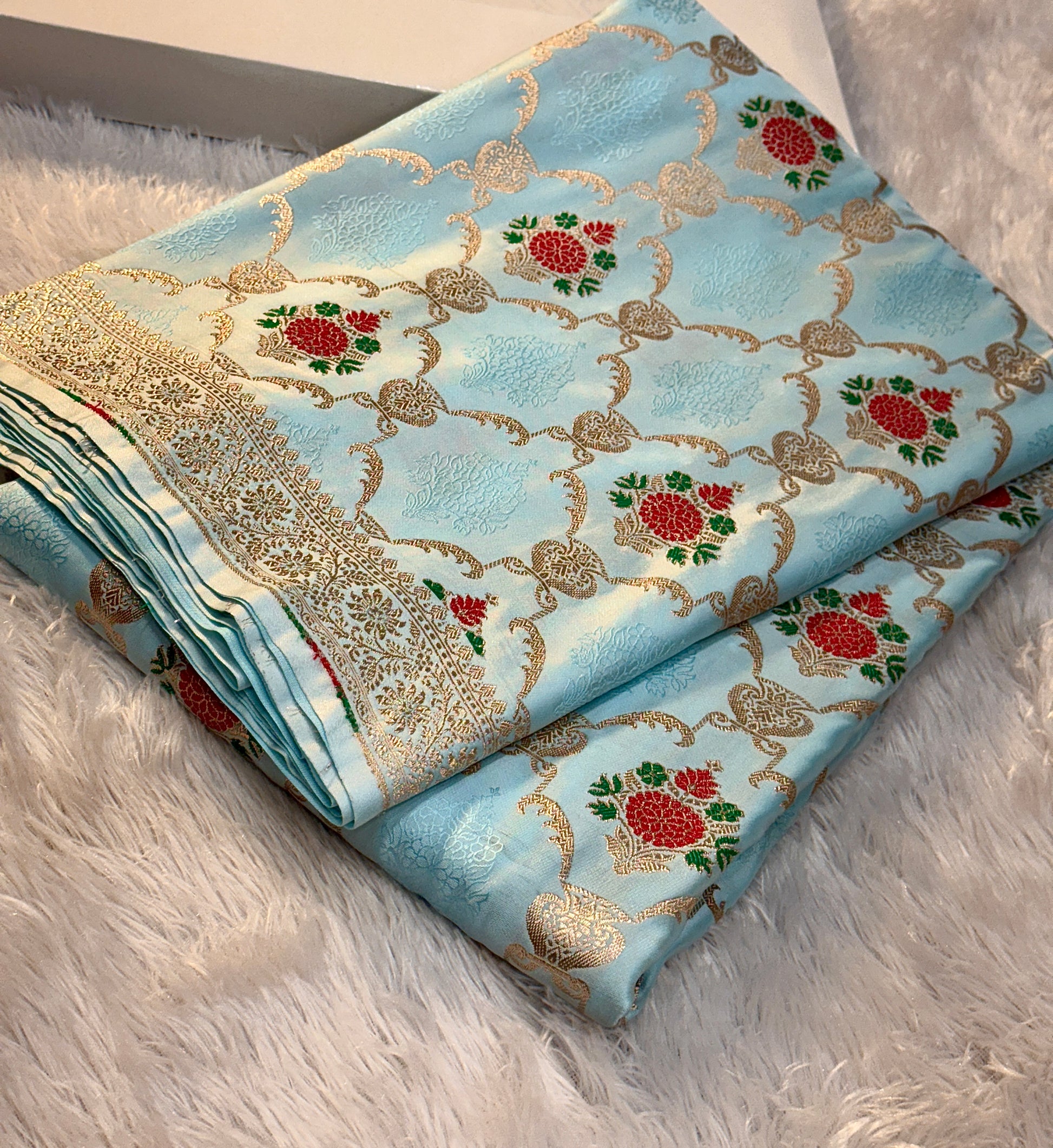 Mashru Kataan Meena Zari Design Ms11