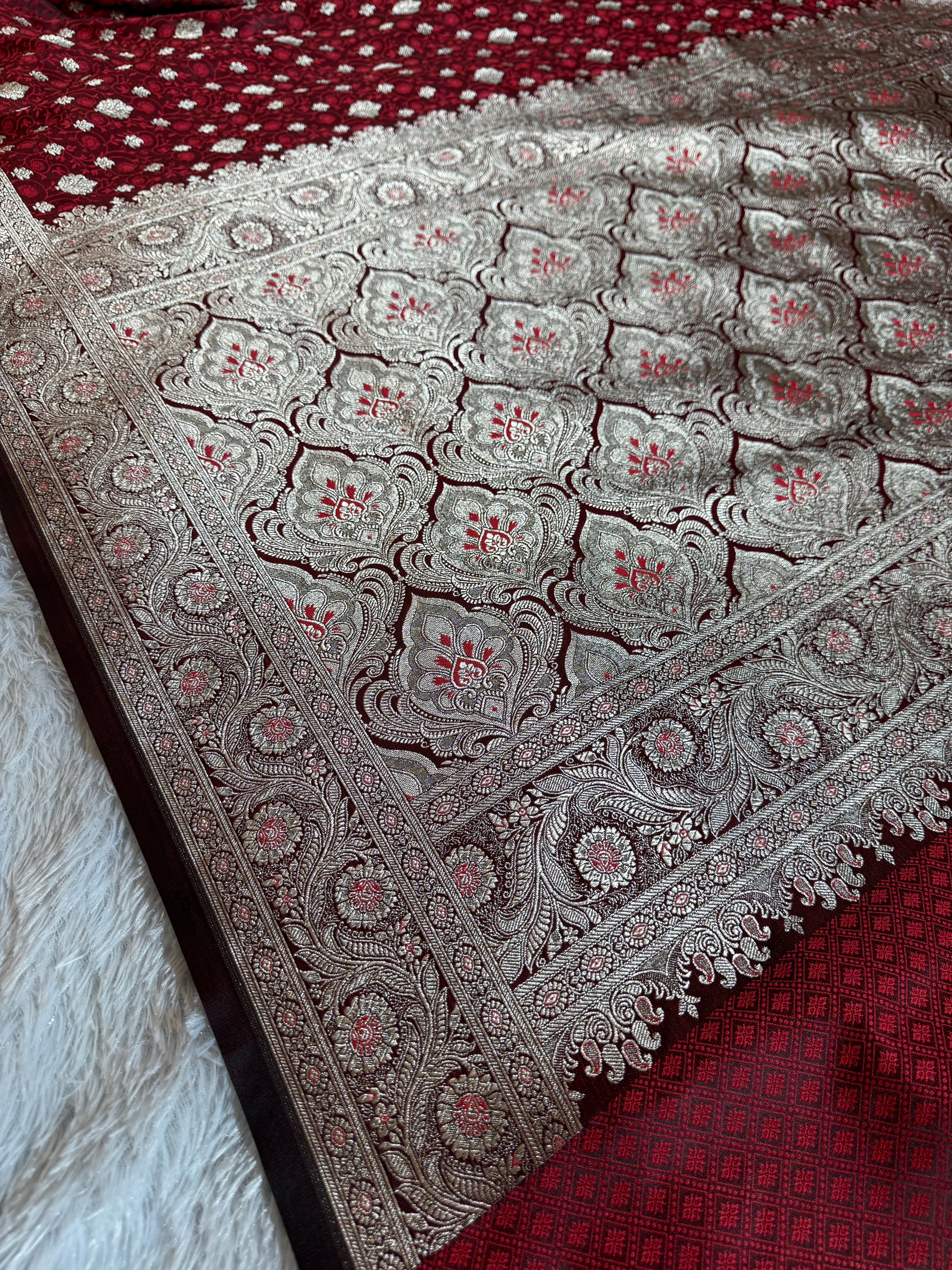 Mashru kataan Silk Saree in Tanchoi pattern MKS06