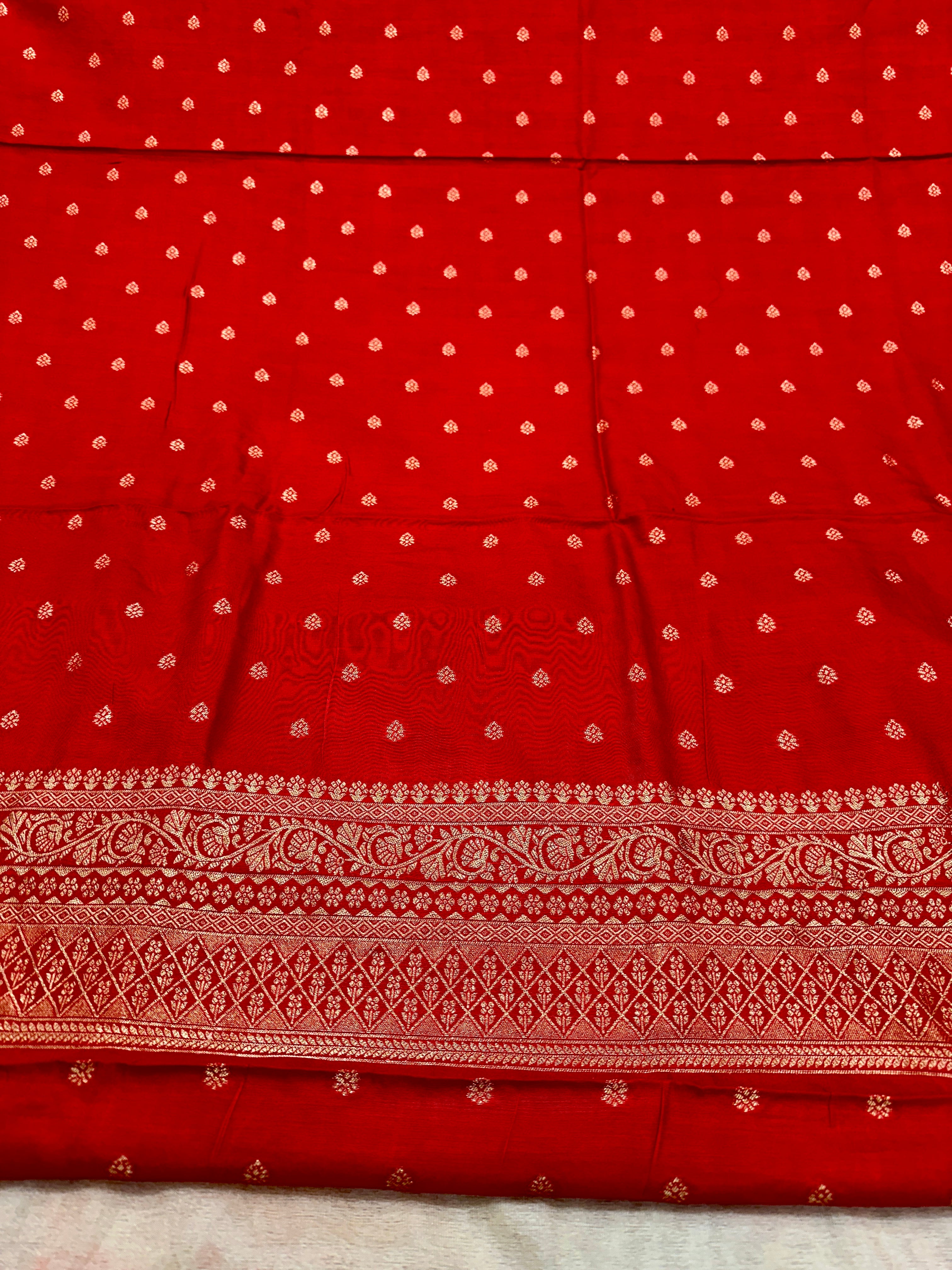 ✨ Banarasi Jacquard Gap Buti HO Silk 3-Piece Unstitched Dress Material MSS18