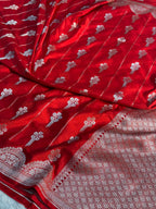 Flower Mashru Saatan Kataan Silk Saree Ms23