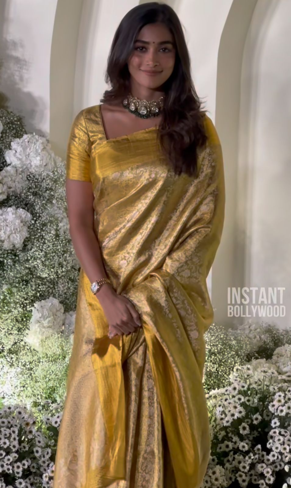 Pooja Hegde Inspired tissue Silk Saree Ts113