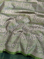 Mashru Kataan Silk Saree with Meenakari Work Ms16