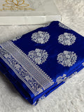MKS702 – Mashru Kataan Silk Saree with Meenakari Buta Weaving