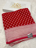Banarsi Pure Natural Georgette Almond Buti  Design VSG06