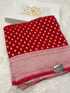 Banarsi Pure Natural Georgette Almond Buti  Design VSG06
