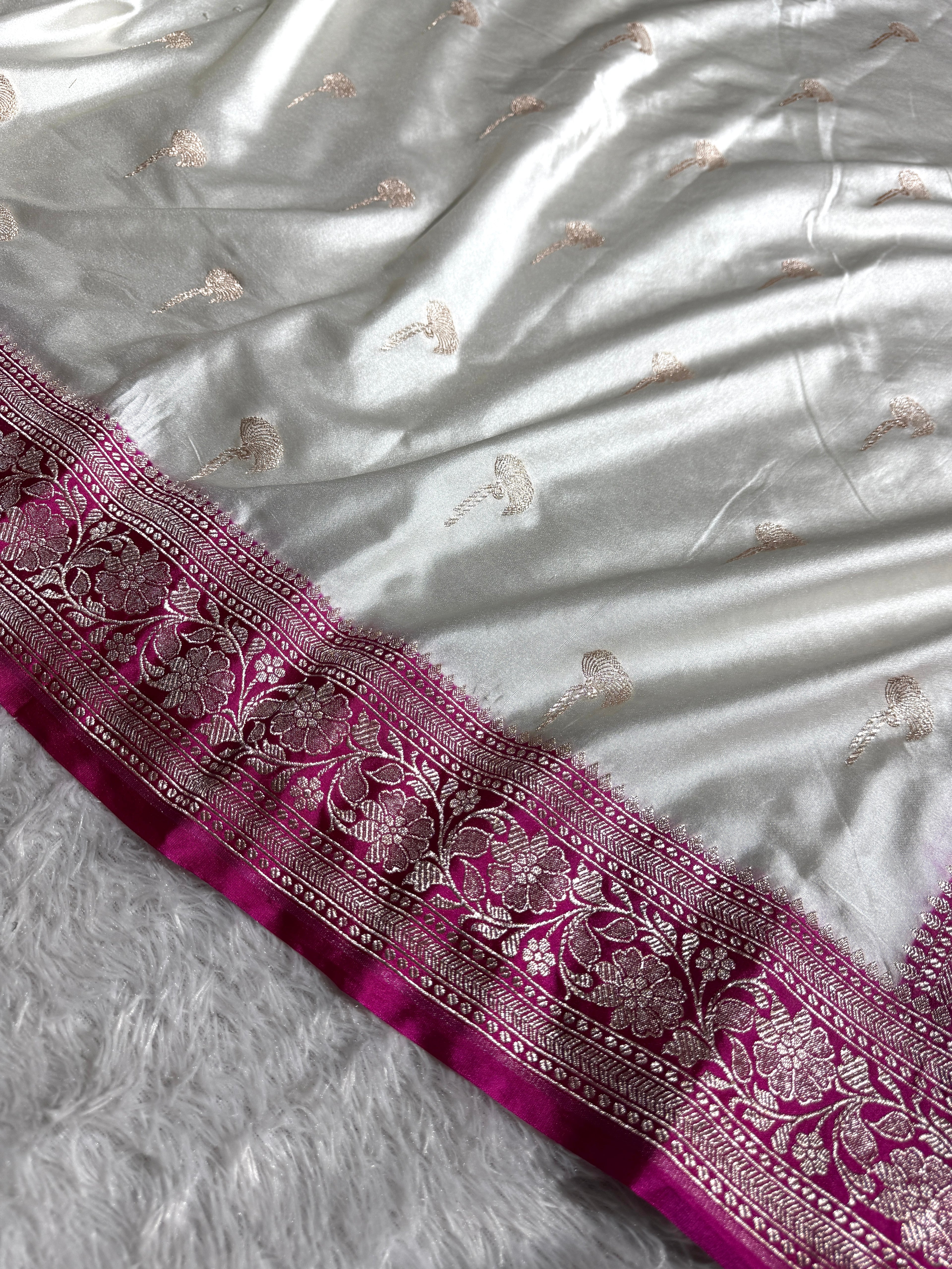Mashru Kataan Silk Fancy Buta Design in Contrast Color MSK04