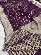 Banarsi Pure Natural Georgette Four flower Buti Design VSG02