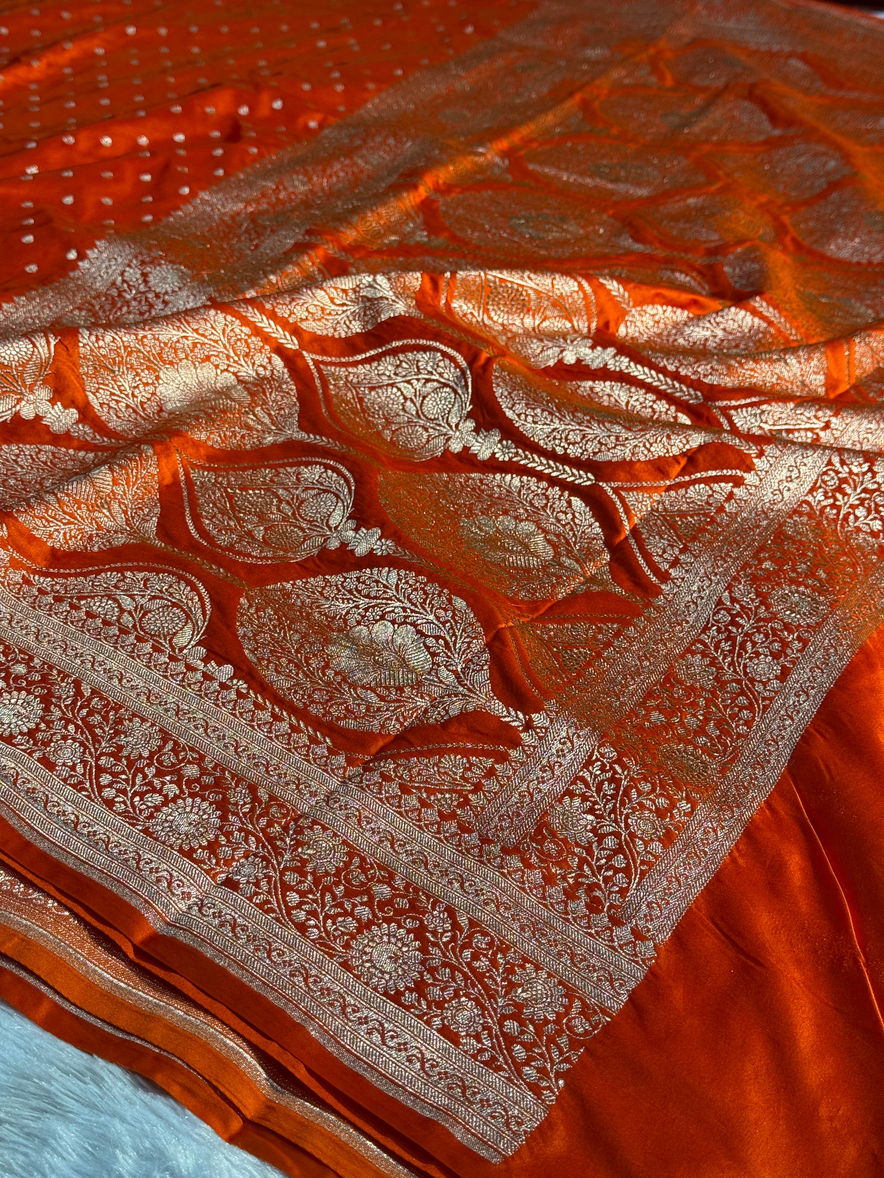 Mashru Kataan Saree with Buti Design Ms15