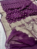 Banarsi Pure Natural Georgette Traditional Buta Design VSG04