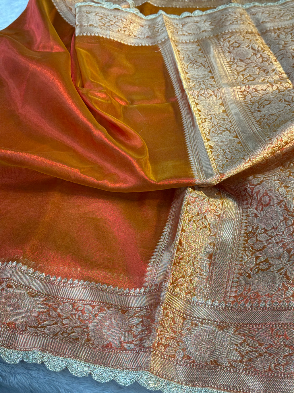Patch Work Tissue Silk Saree Ts33
