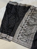 Premium Mashru Kataan Silk Saree with Star Buti Motifs and Luxurious Zari Pallu – MKS410