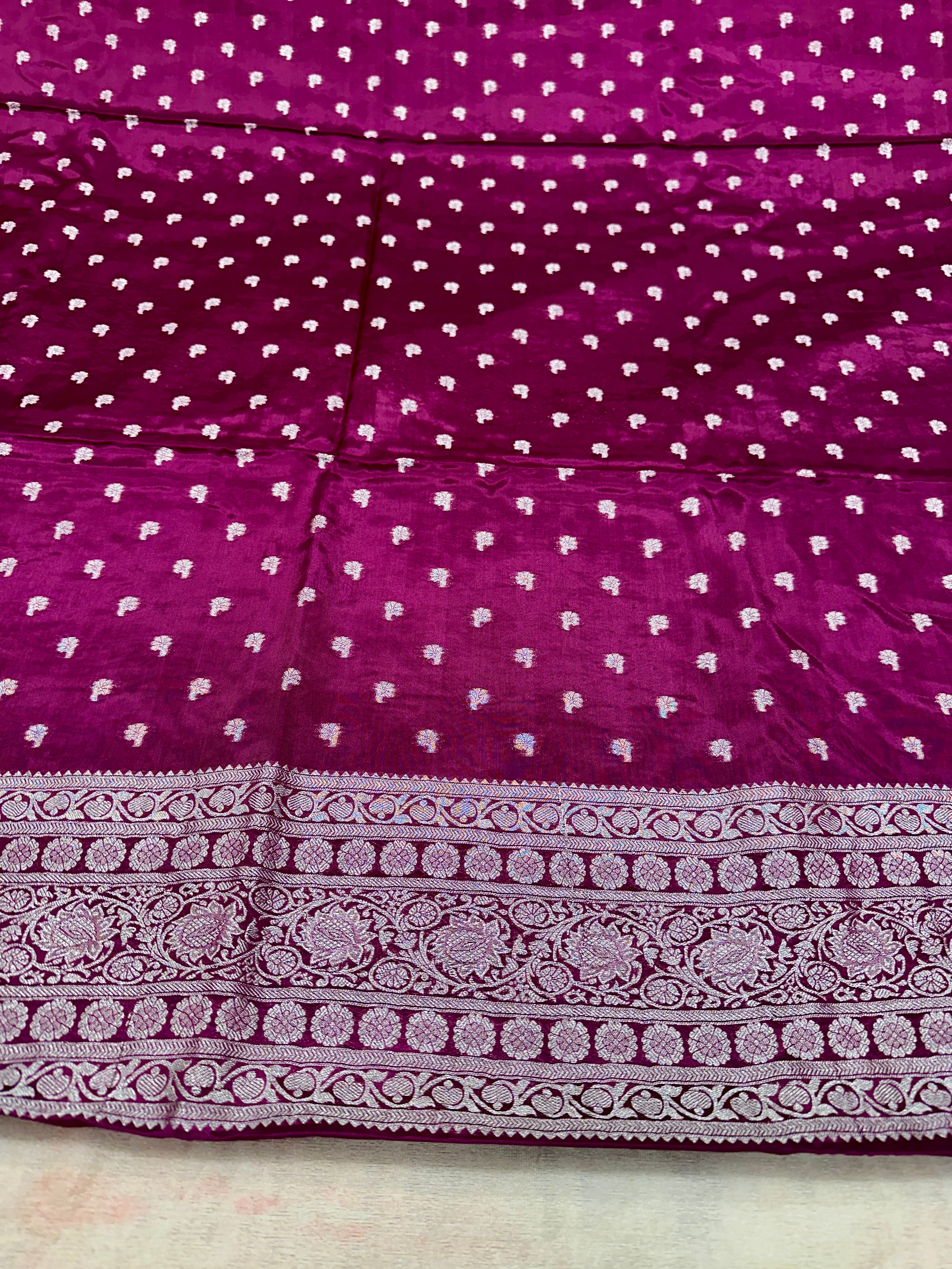 ✨ Banarasi Jacquard Gap Buti HO Silk 3-Piece Unstitched Dress Material MSS17