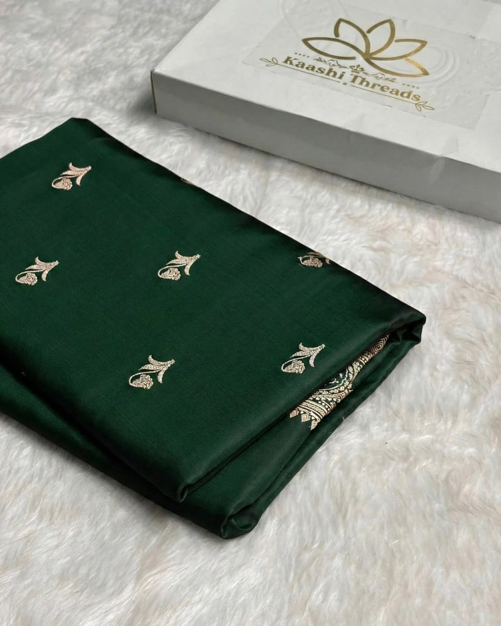 MKS305 Banarasi Mashru Silk Saree with Buta Pattern – Black, Red, Green, Yellow & Orange