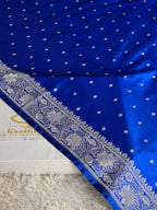Royal Blue Buta Woven Saree with Rich Pallu & Border Blouse – MKS819