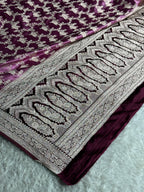 Premium Mashru Silk Contrast Saree with Jaal Woven Design & Rich Zari Pallu – Festive Wear | MKS627