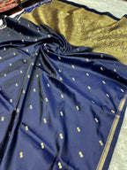 Fancy Tussar Silk Woven Buti Design Saree TS051
