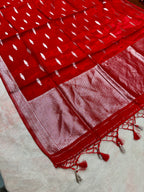 ✨ Banarasi Jacquard Gap Buti HO Silk 3-Piece Unstitched Dress Material MSS19