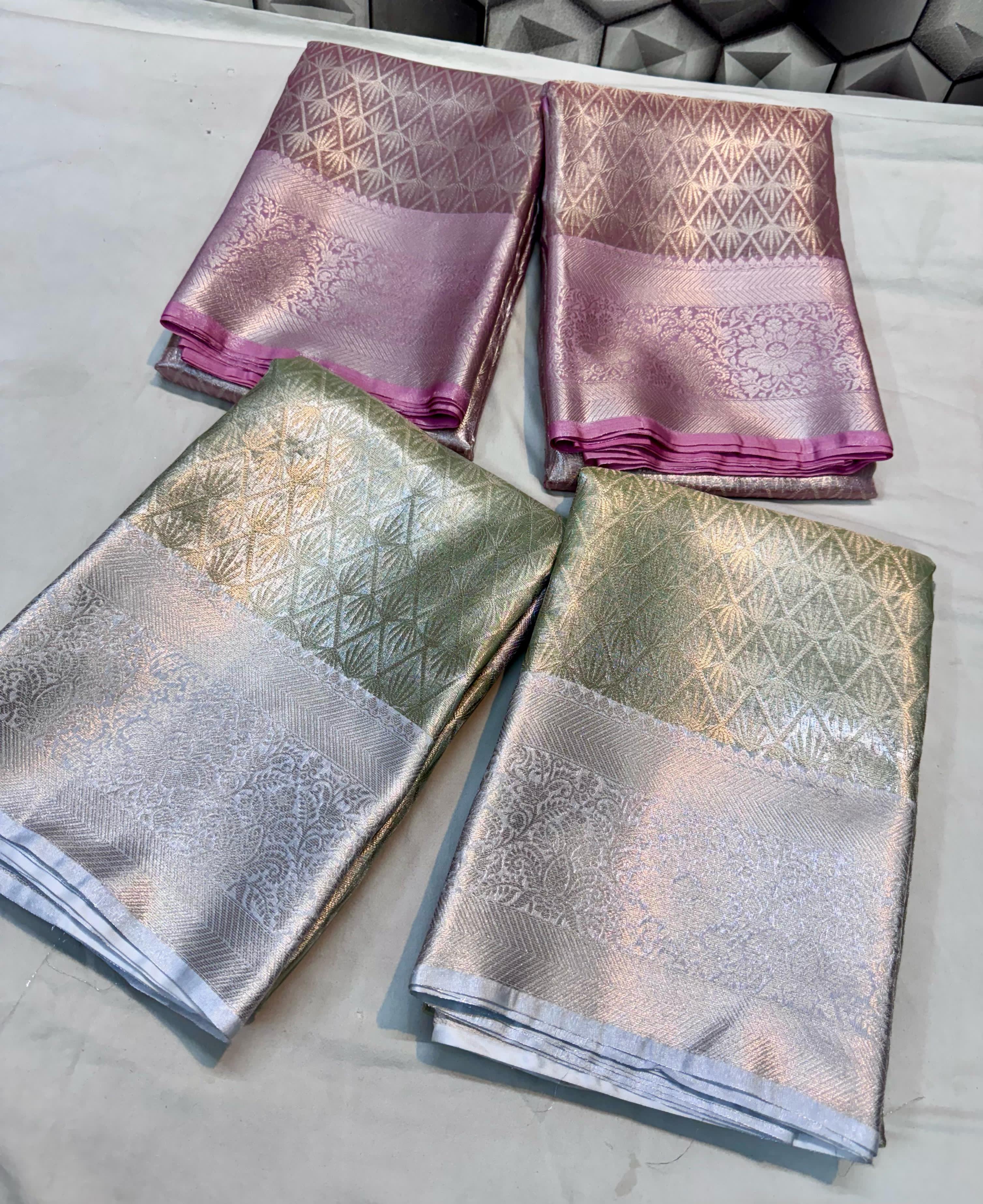 Light Colours tissue Silk Saree Ts121