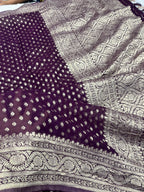 Banarsi Pure Natural Georgette Four flower Buti Design VSG02