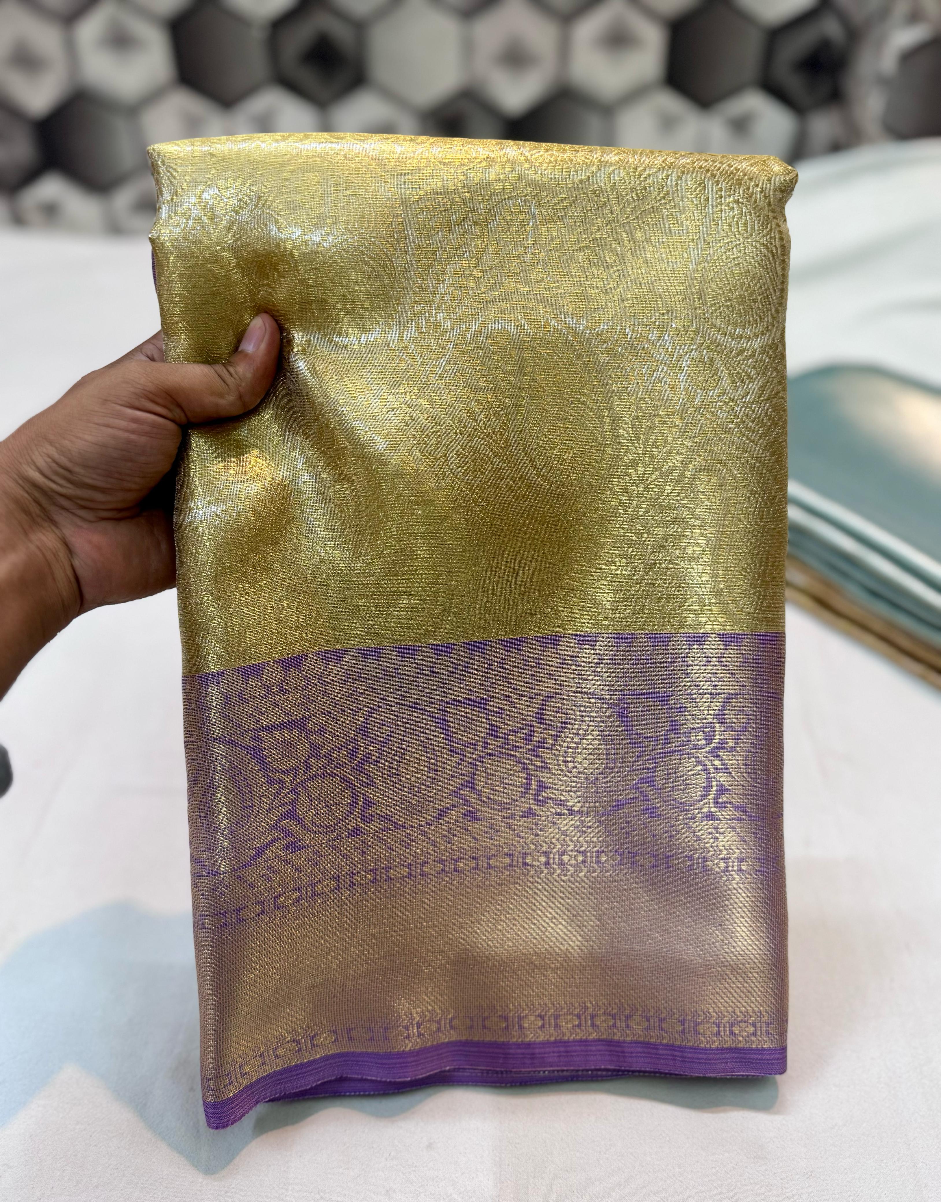 Contrast Kanchi Tissue Silk Saree TS124