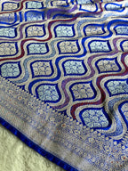 Reddish Pink Banarasi Mashru Silk Saree with Tanchoi Meena Woven Pattern & Fancy Jacquard Border MKS127