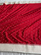 Maroon & Beige Tanchoi Zari Meena Banarasi Mashru Silk Saree – MKS734