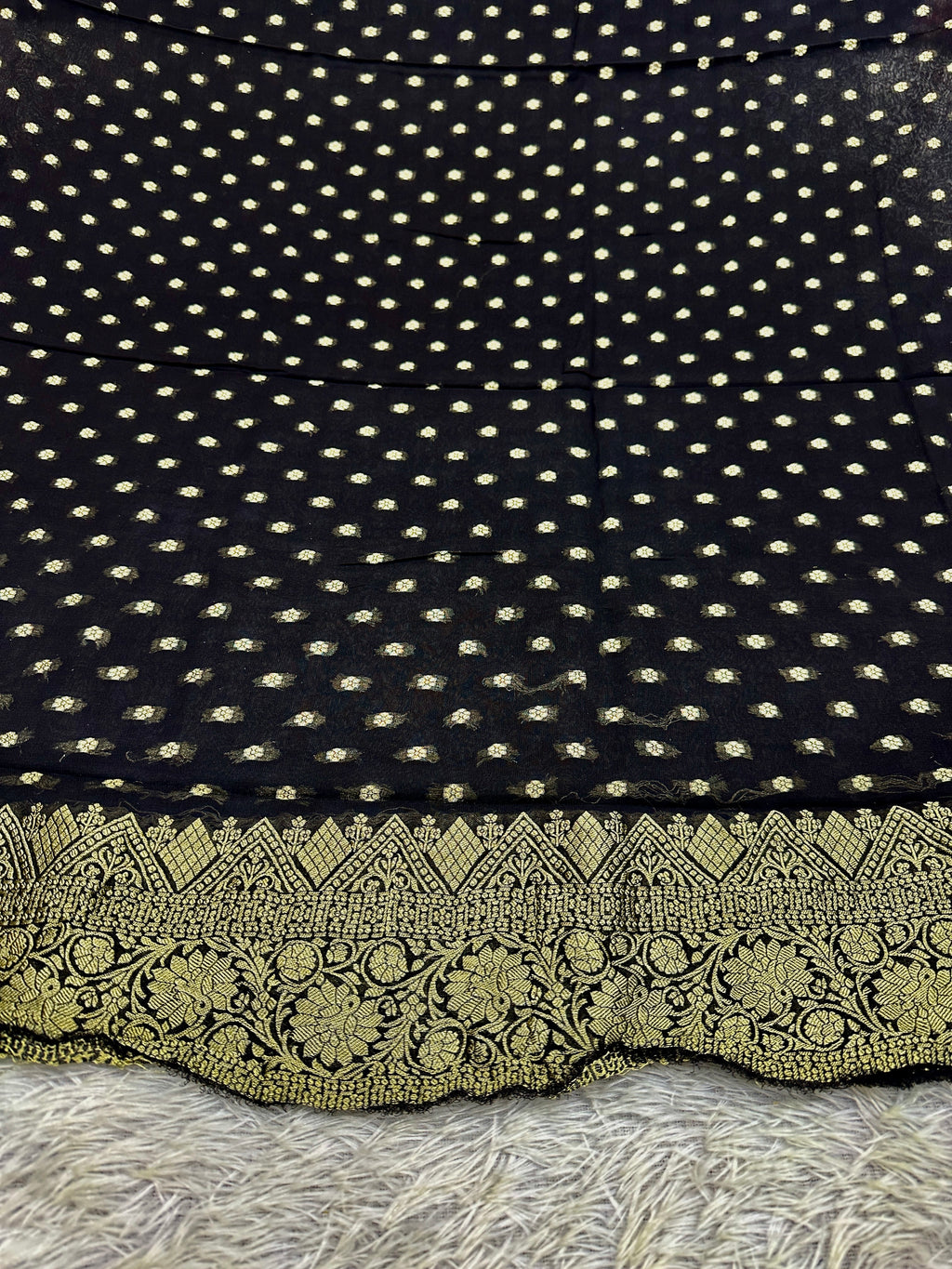 Banarasi Jacquard Zari Georgette Suit Dress – 3 Pc Set MSS25