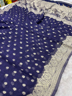 Banarsi Pure Natural Georgette Traditional Buta Design VSG04
