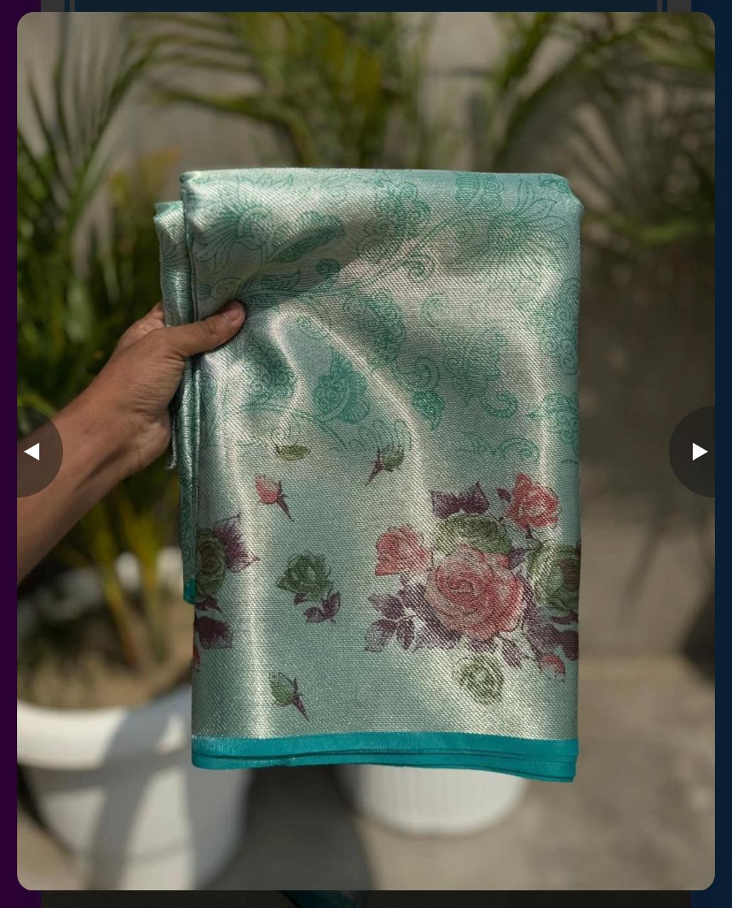 Print Tissue Silk Saree TS122