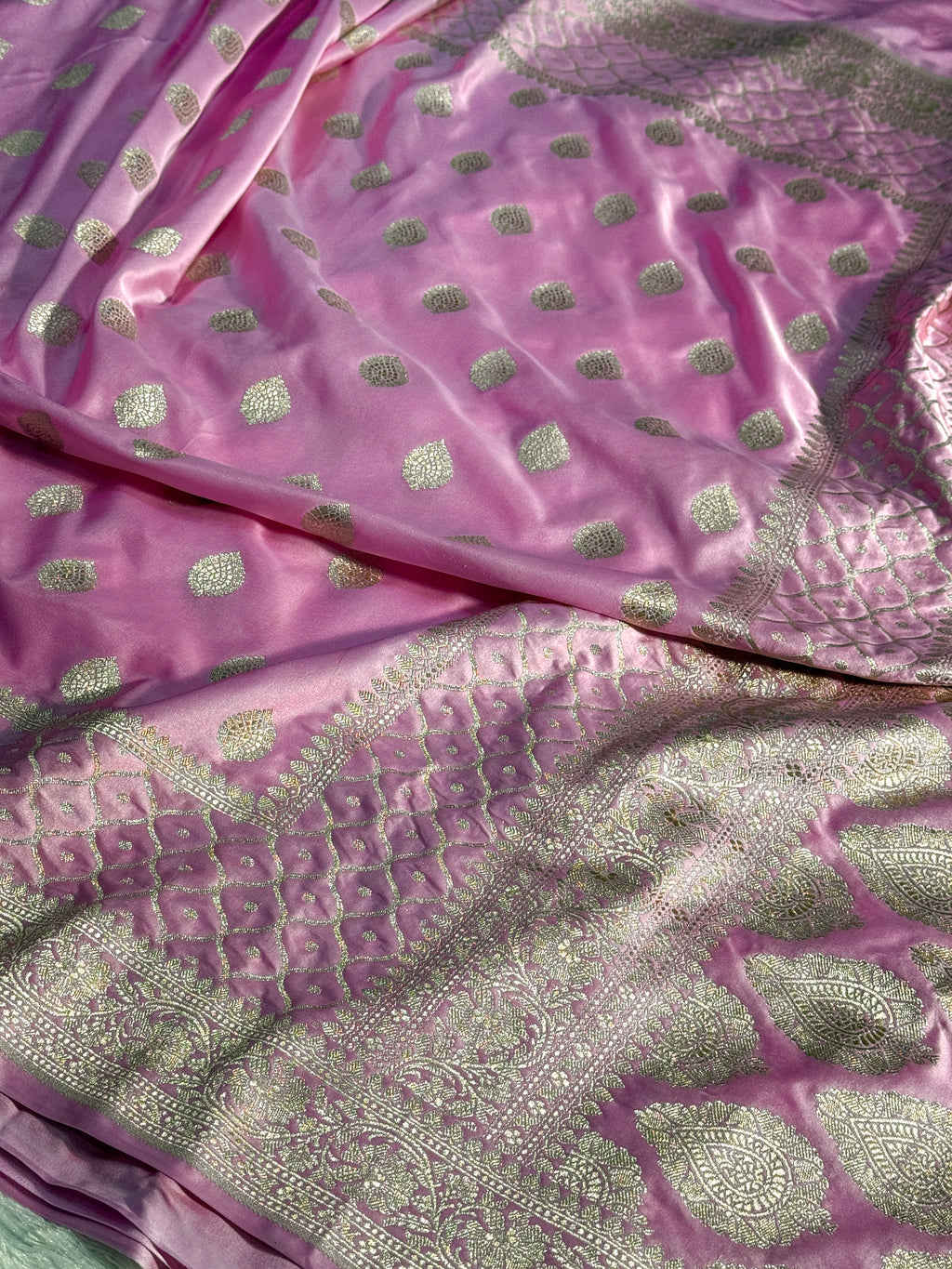 Mashru kataan Silk Zari Viewed Saree Ms18