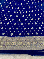 Banarasi Jacquard Zari Georgette Suit Dress – 3 Pc Set MSS24