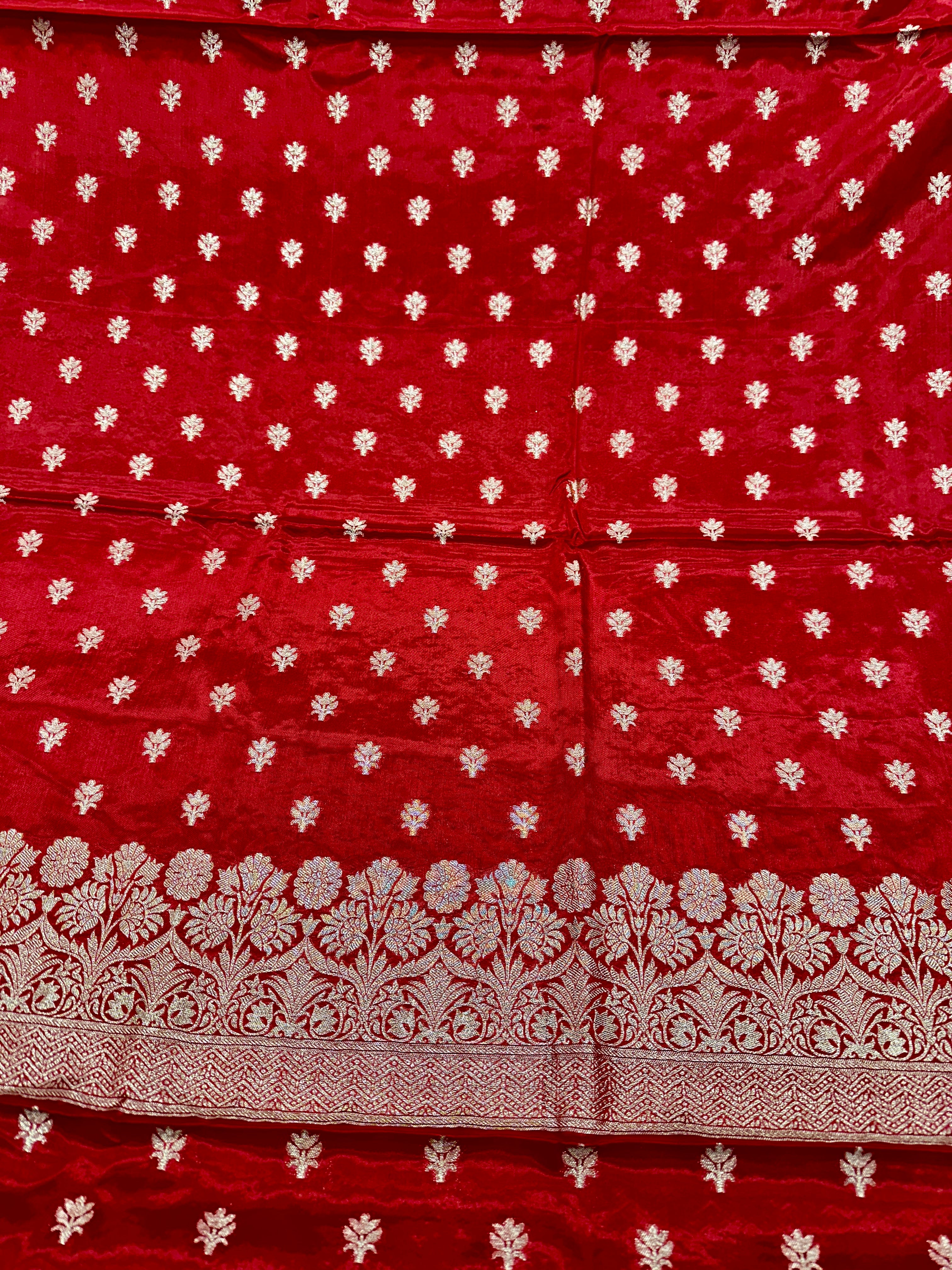 ✨ Banarasi Jacquard Gap Buti HO Silk 3-Piece Unstitched Dress Material MSS26